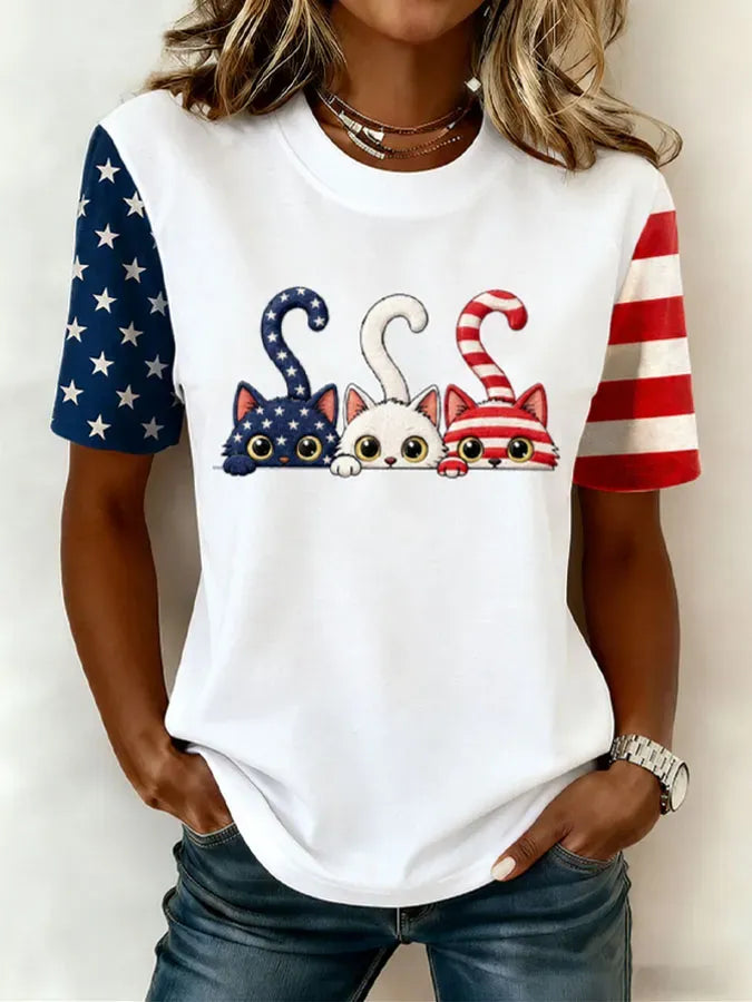 Women's Casual Print Short-Sleeve T-Shirt