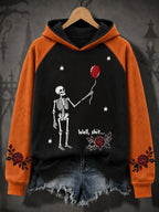 Women's Retro Halloween Well, shit... Printing Hoodie