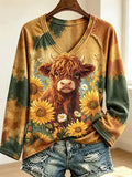 Women's Highland Cow Print T-Shirt