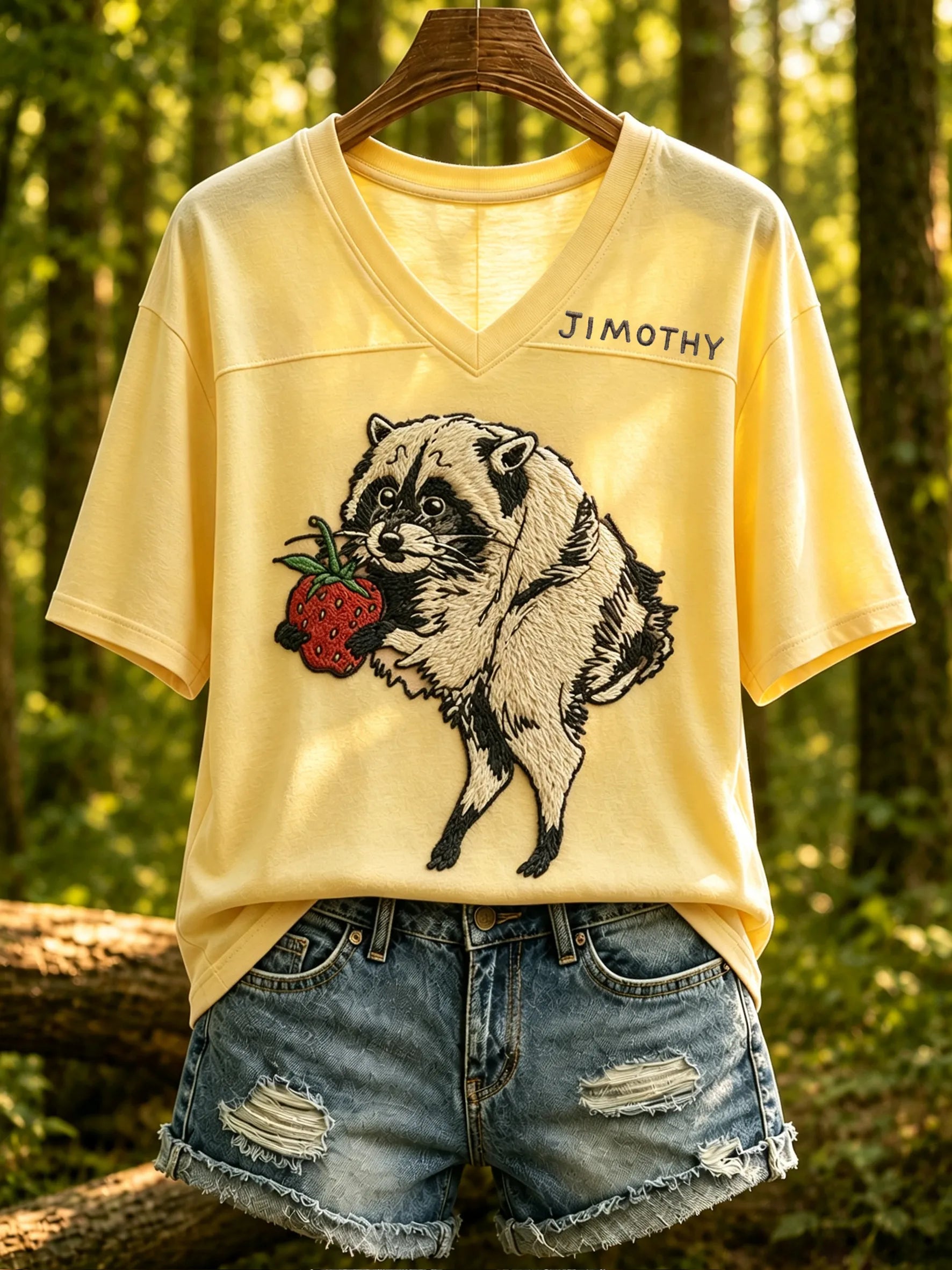 Women's Jimothy Raccoon Animal Top