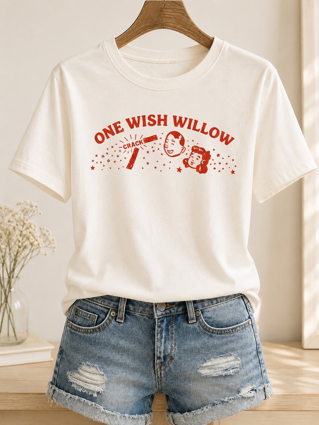 Women's Wish Card Print Tee