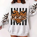 Women's Retro Halloween Casual Art-Print Crew-Neck Hoodie