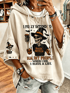 Women'S Printed Hoodie With The Tagline "After I Die, I'M Going To Play Pranks On People; I'Ve Already Made A List."