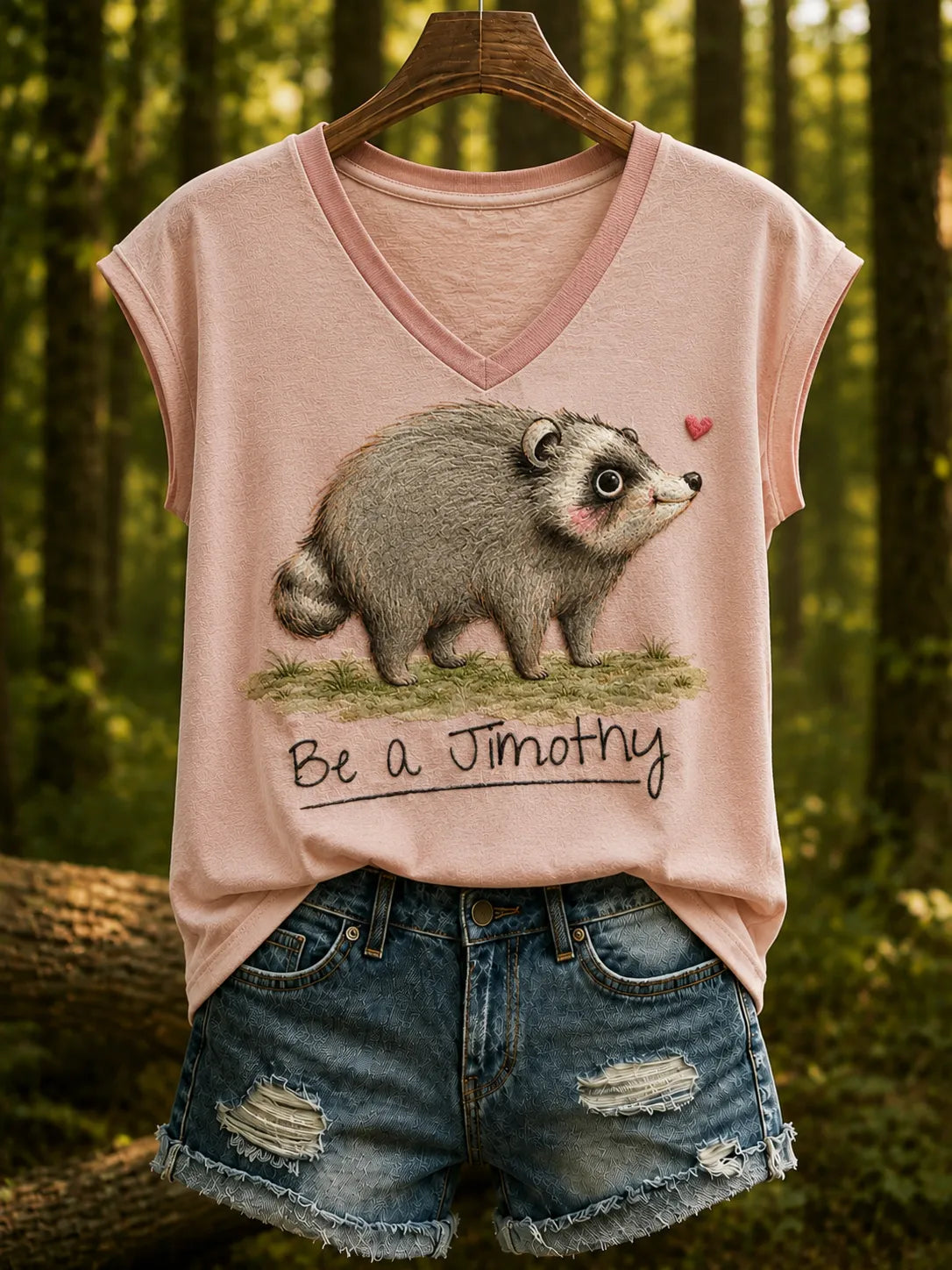 Women's Jimothy Raccoon Animal Top