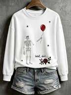 Women's Retro Halloween Well, shit... Print Sweatshirt