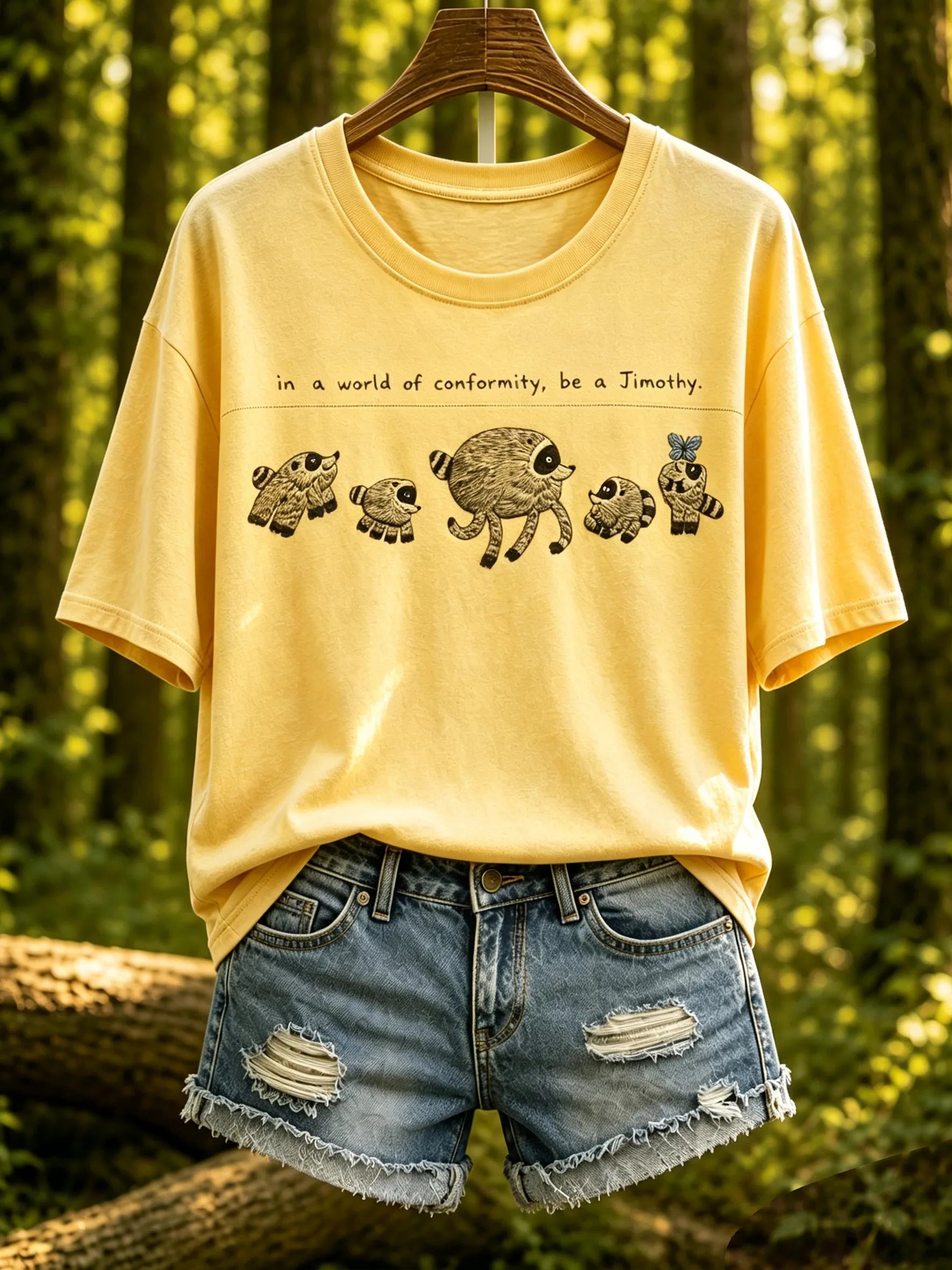 Women's Jimothy Raccoon Animal Top