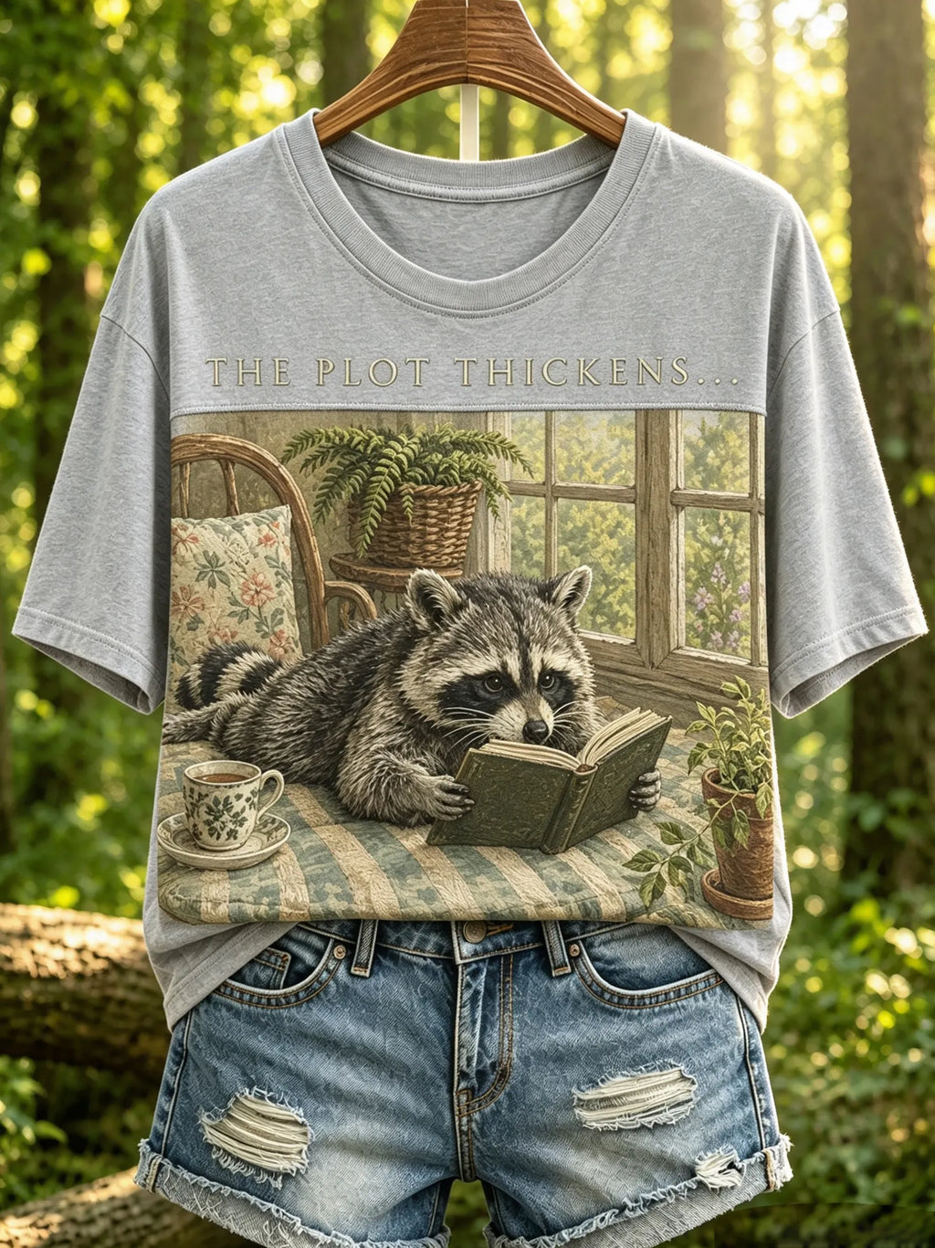 Women's Jimothy Raccoon Animal Top