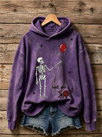 🔥🔥2nd 50% Off 🔥🔥Women's Retro Halloween Well, Shit... Printed Hoodie