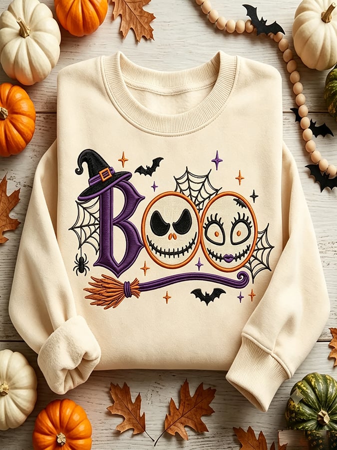 Women's Halloween Scary Pumpkin Face Art Print Hooded Sweatshirt
