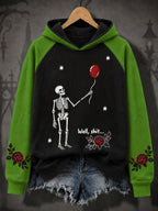 Women's Retro Halloween Well, shit... Printing Hoodie