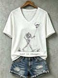 Women's Halloween Well, shit... Print V Neck T-Shirt