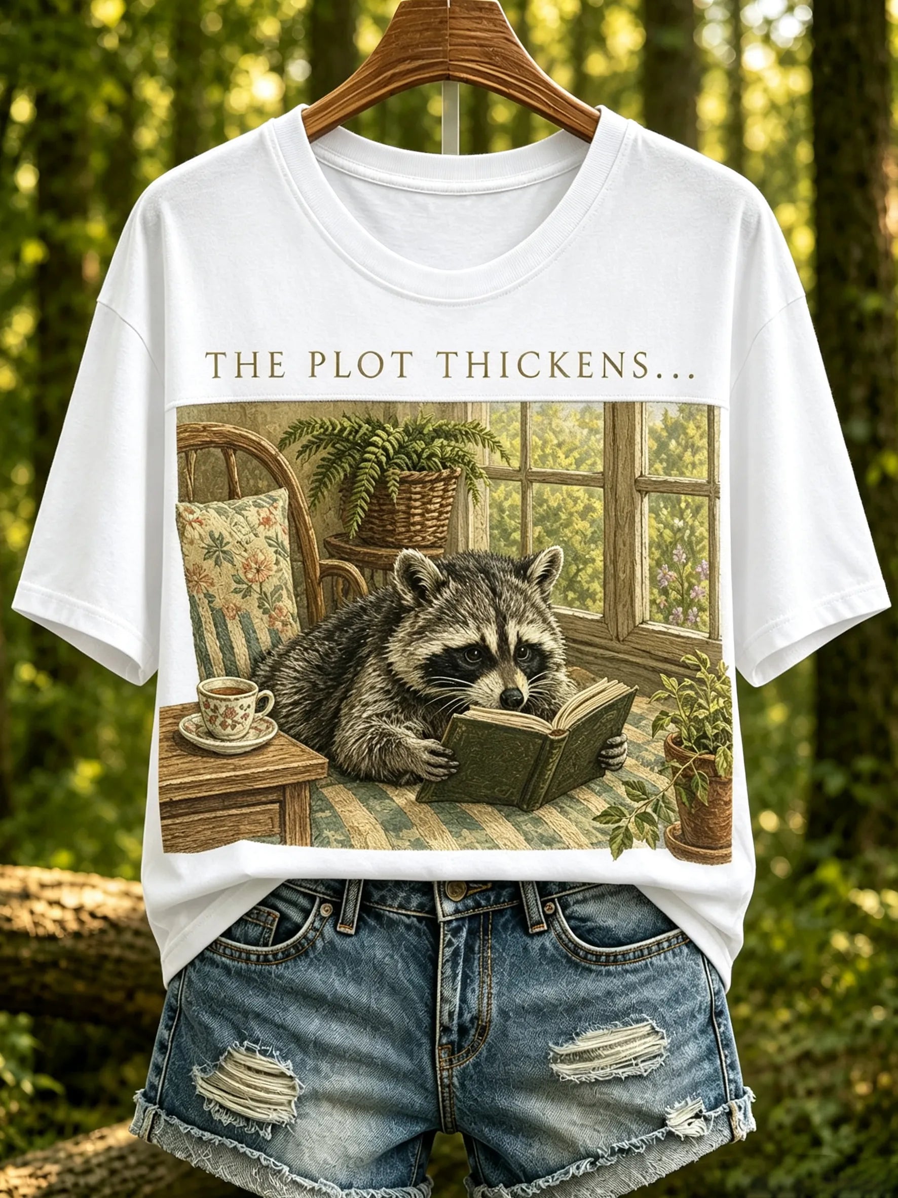 Women's Jimothy Raccoon Animal Top