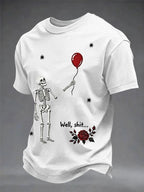 Men's Retro Halloween Well, shit... Printed Casual T-Shirt