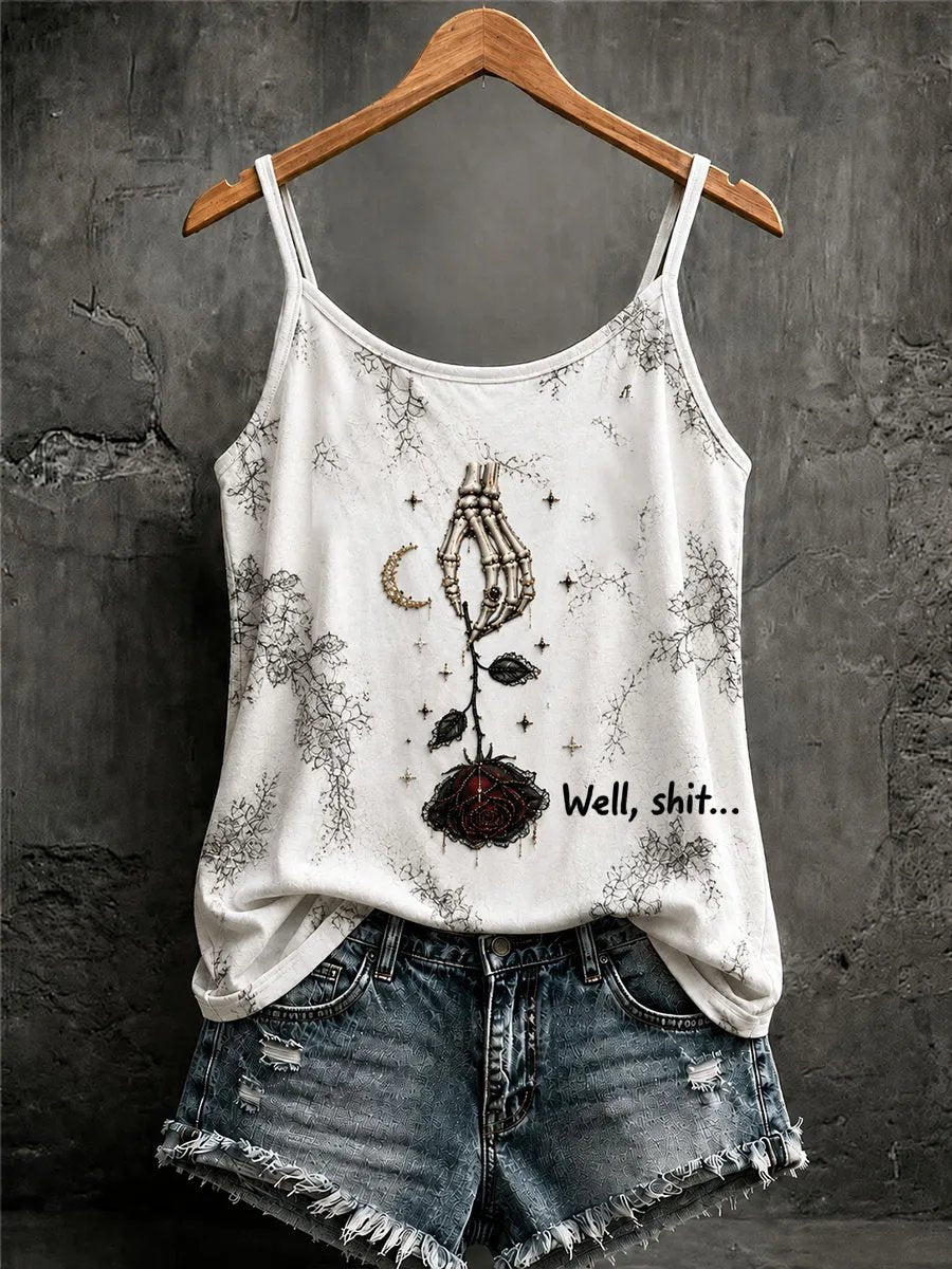 Women's Retro Halloween Well, shit... Print Camisole