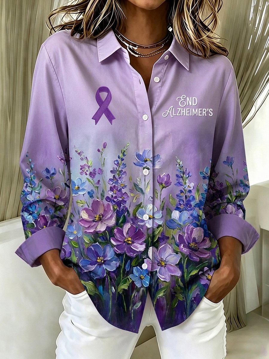 Women's Alzheimer's Awareness Long-Sleeve Shirt