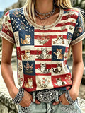 Women's Cats Print Casual T-shirt