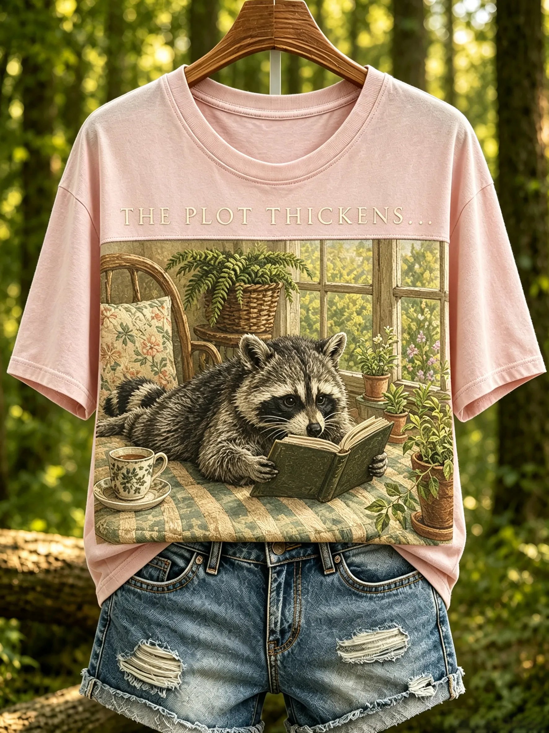 Women's Jimothy Raccoon Animal Top