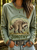 Women's Jimothy Raccoon Animal Top