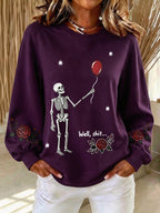 Women's Retro Halloween Well, Shit... Printed Sweatshirt
