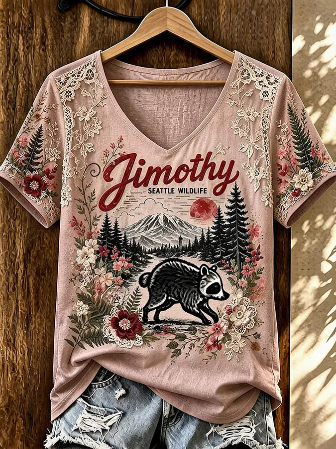 Hot Jimo Thief Printed Casual T-Shirt
