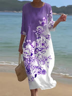 Women's Casual Alzheimer's Awareness Print Dress
