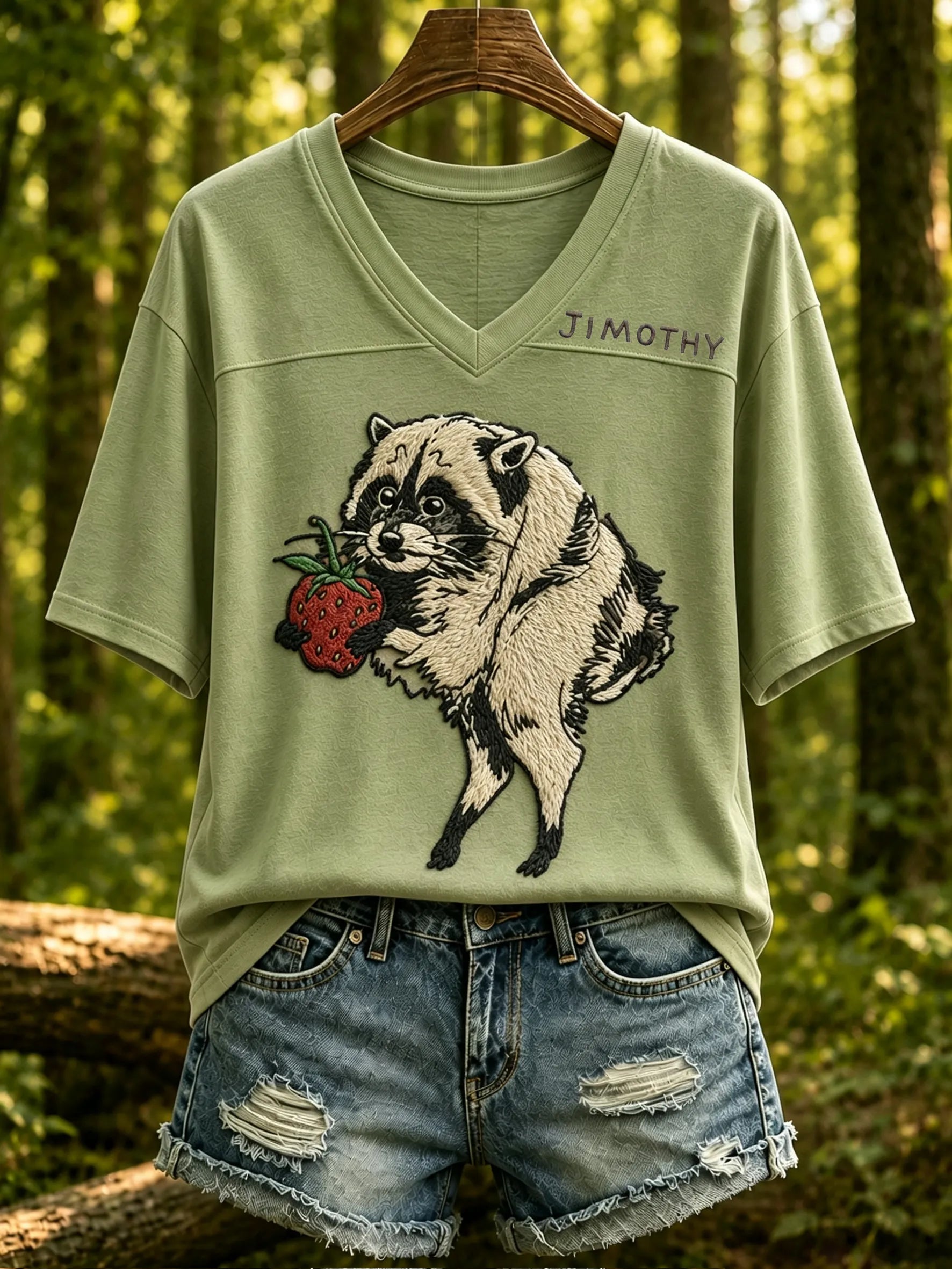 Women's Jimothy Raccoon Animal Top