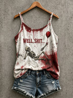 Women's Retro Halloween Well, shit... Print Camisole