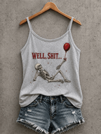 Women's Retro Halloween Well, shit... Print Camisole