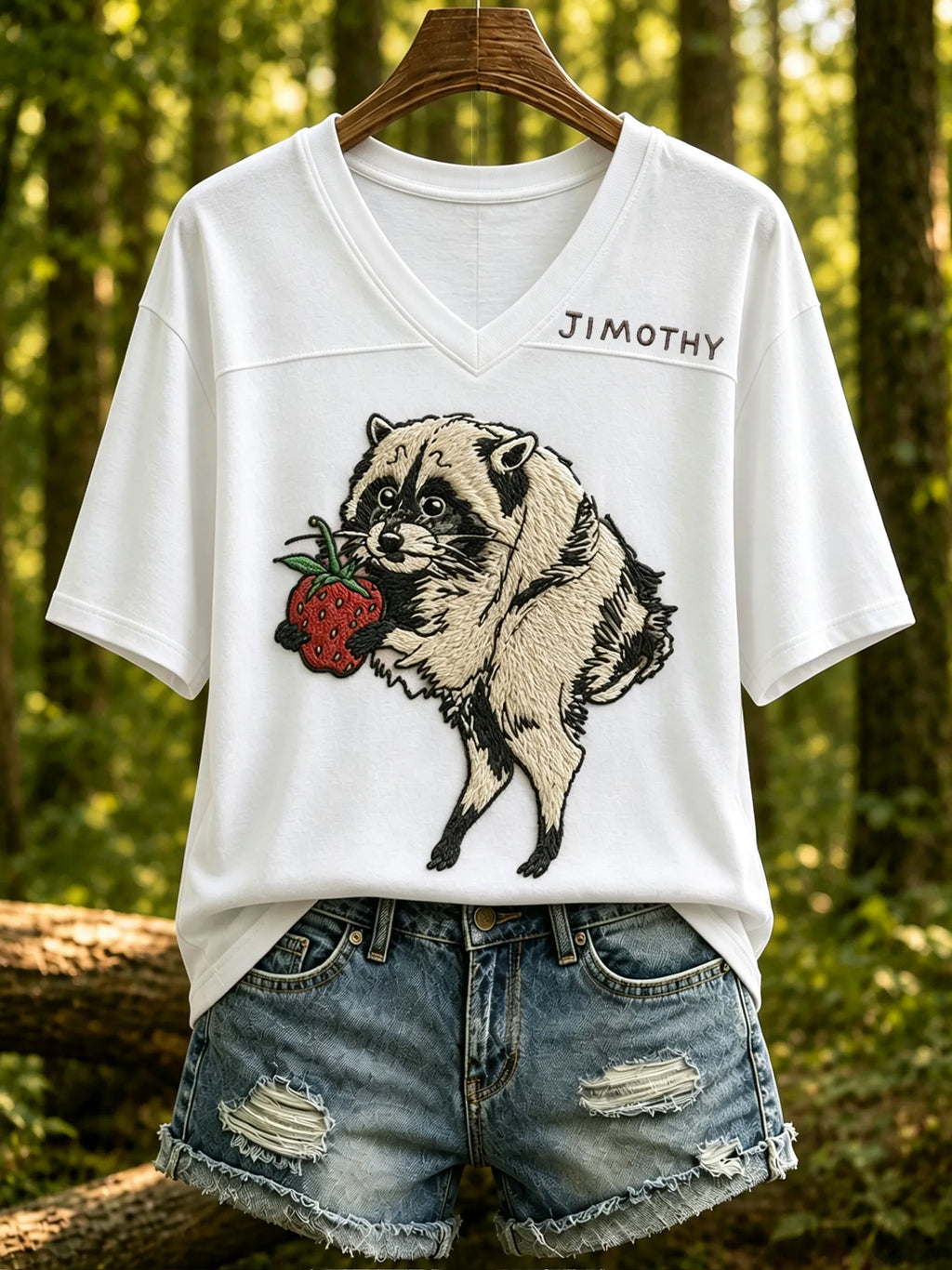 Women's Jimothy Raccoon Animal Top