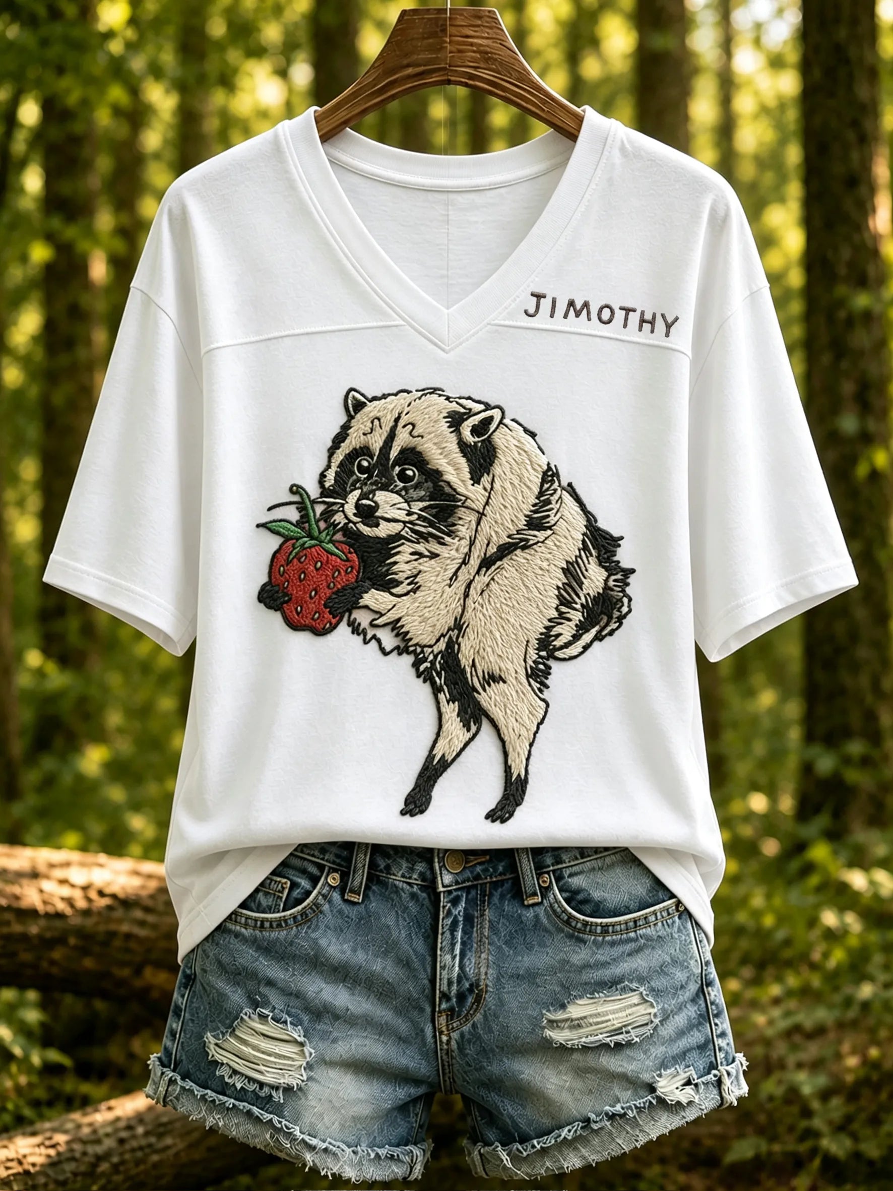 Women's Jimothy Raccoon Animal Top