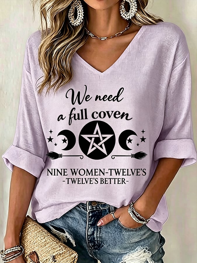 Women's Midnight Margaritas Print V Neck Top