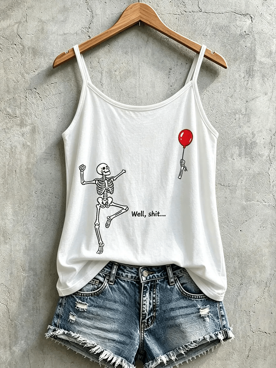 Women's Retro Halloween Well, shit... Print Camisole