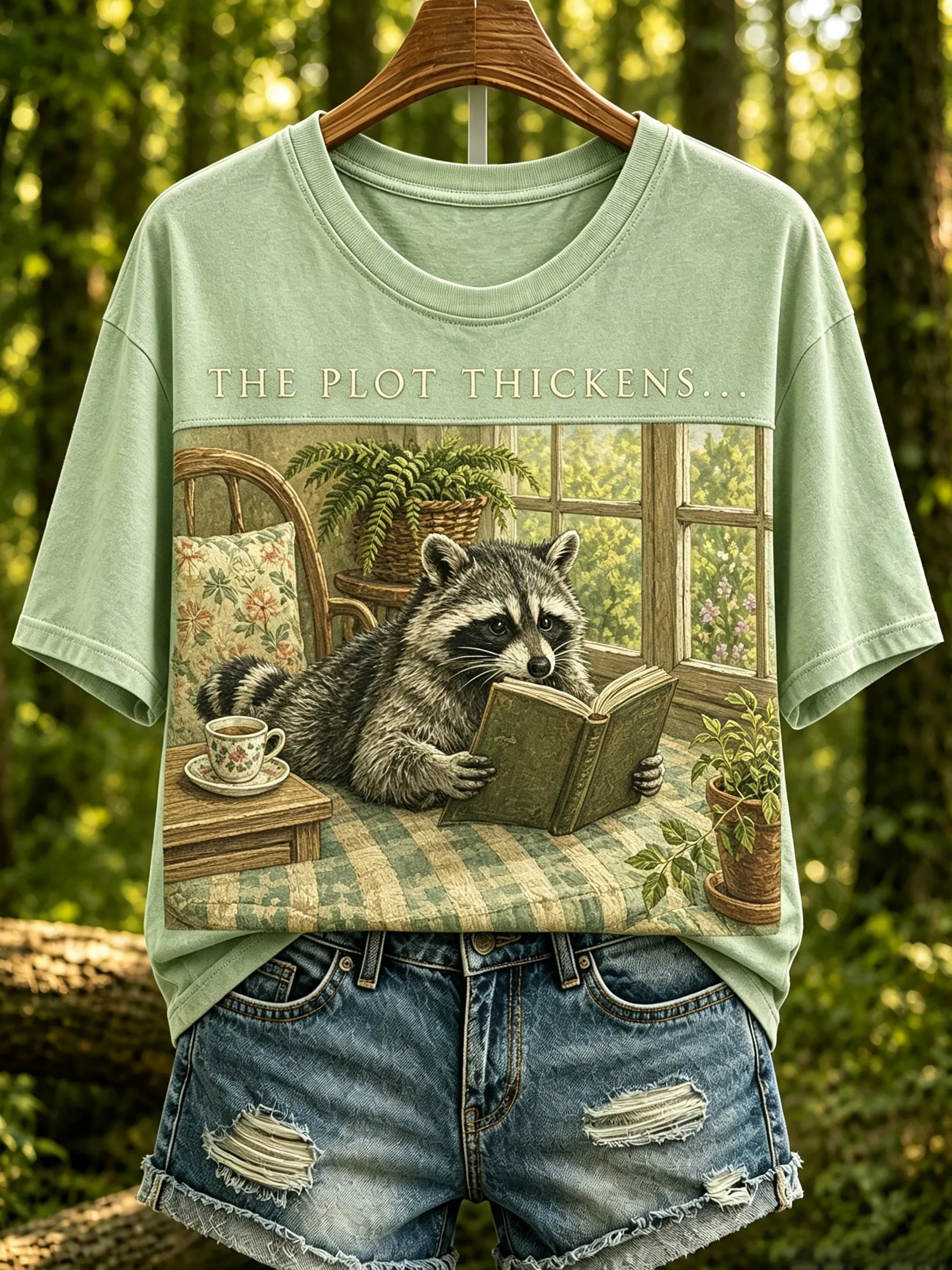 Women's Jimothy Raccoon Animal Top