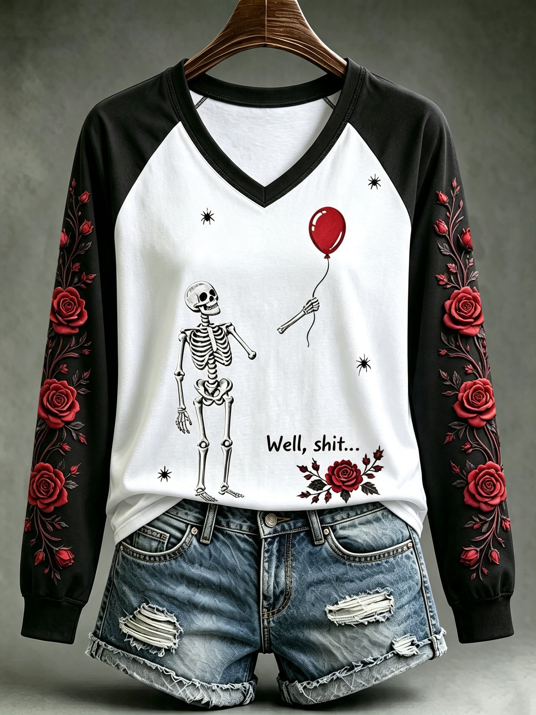 Women's Retro Halloween Well, shit... Print T-Shirt